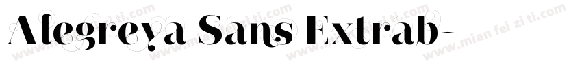 Alegreya Sans Extrab字体转换